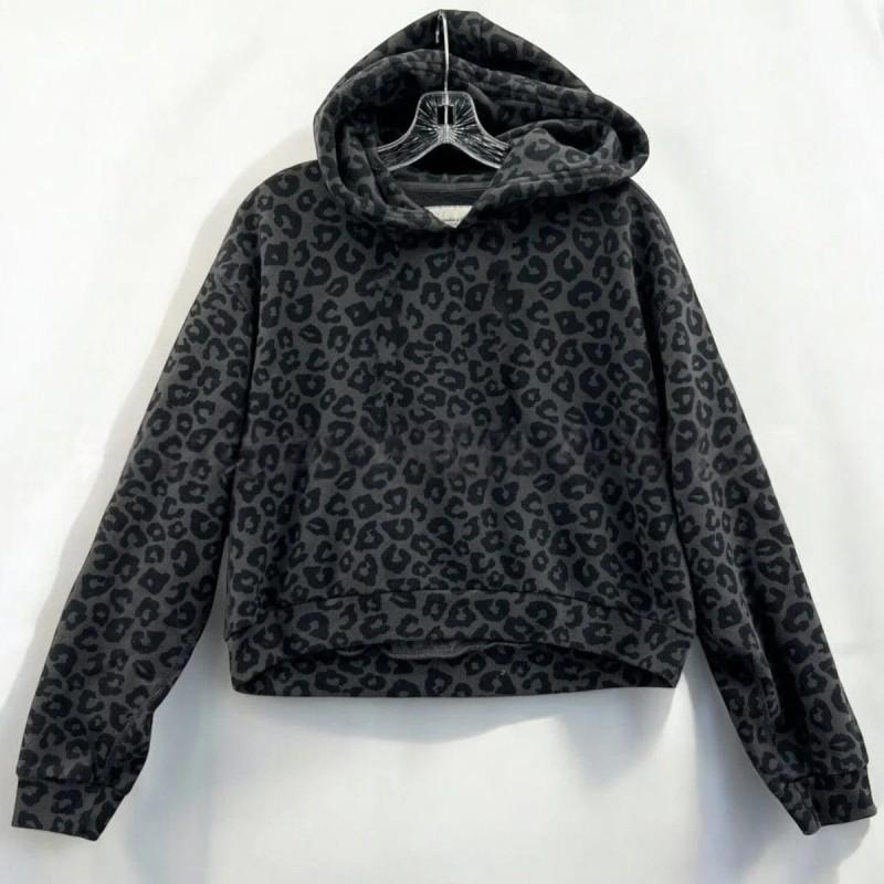 Womens Leopard Print 3D Graphic Hoodie Casual Loose Fit Pullover Sweatshirt Teens