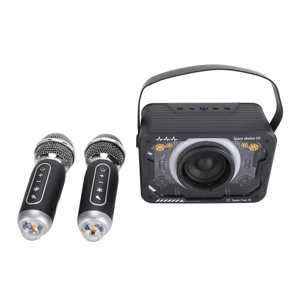 Детский караоке-аппарат All In One беспроводной мини портативный Bluetooth-динамик с микрофоном черный