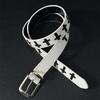 Black White Punk Women Men Belt PU Leather Streetwear Waist Belt Retro Pin Buckle Belt  For Jeans