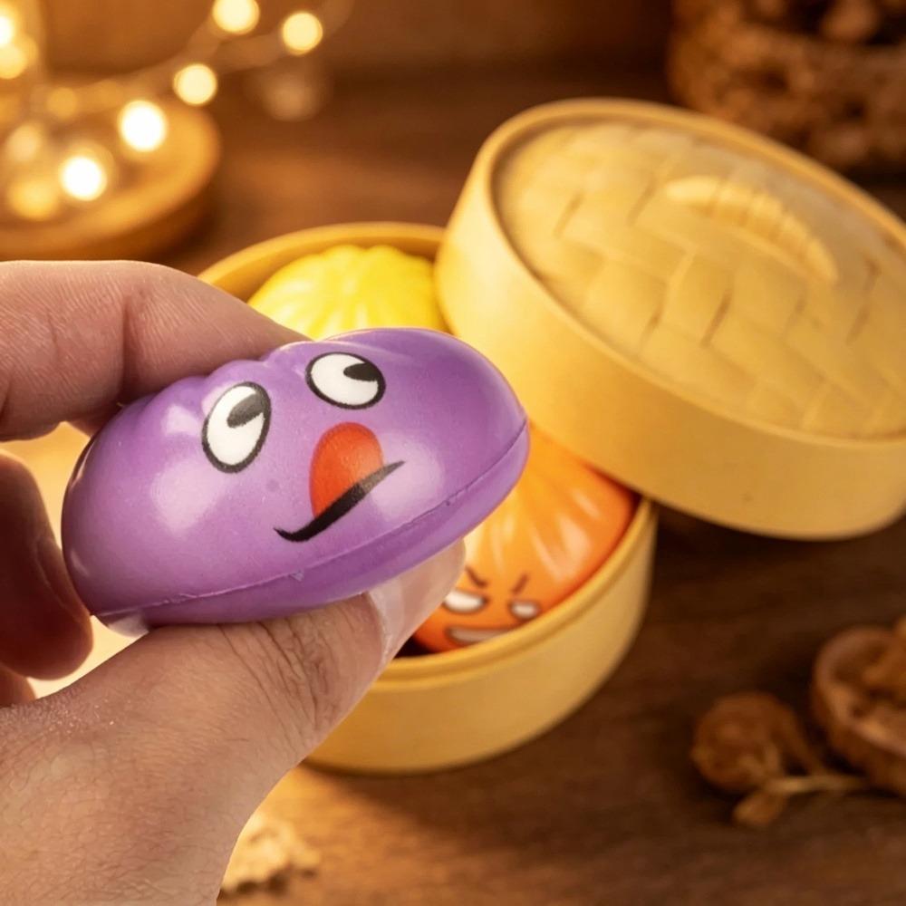 Новая реалистичная игрушка-сквиши в виде паровой булочки, игрушка для снятия стресса с медленным восстановлением, Поп Ит, Фиджет-игрушки, Кавайный ленивец