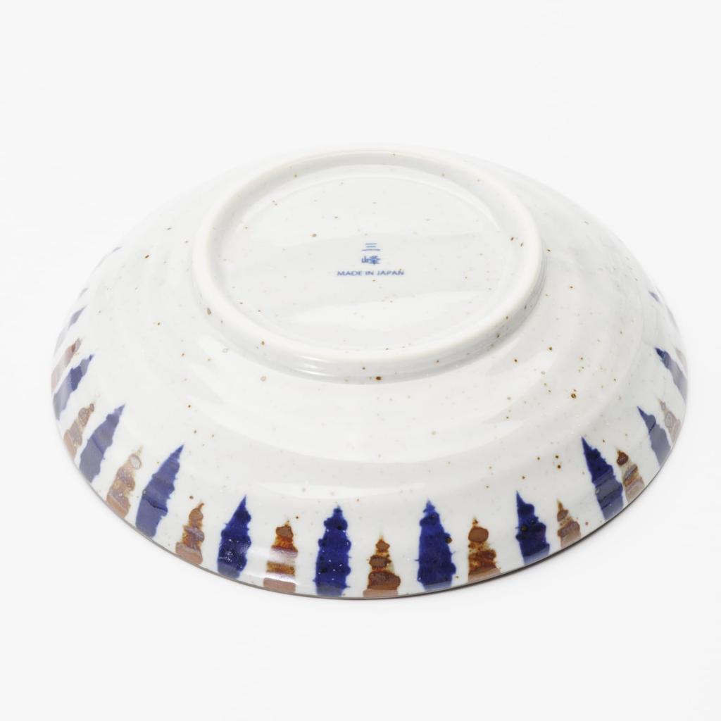 Набор столовой посуды Мино, включающий мелкую, глубокую и примерно 21 см тарелки, для микроволновой печи и посудомоечной машины, сделано в Японии, номер продукта 564608 "Фучи"