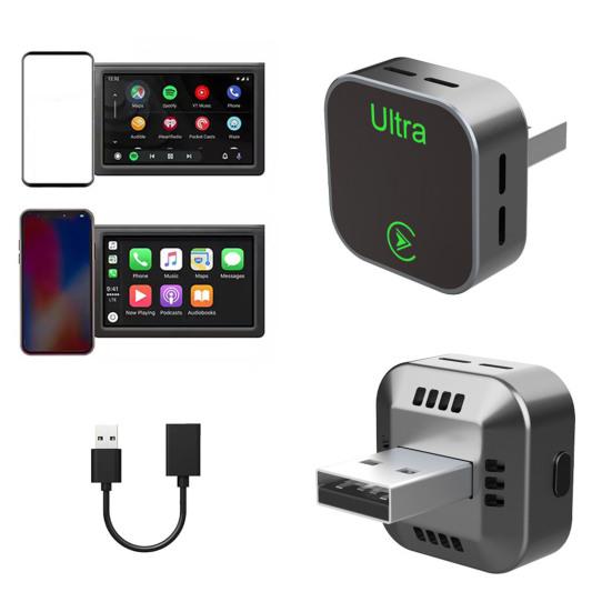 Mini Wireless Adapter for IPhone And for Android Wired to Wireless Bluetooth-compatible Adapter for Cars Fast Auto Connect USB Dongle