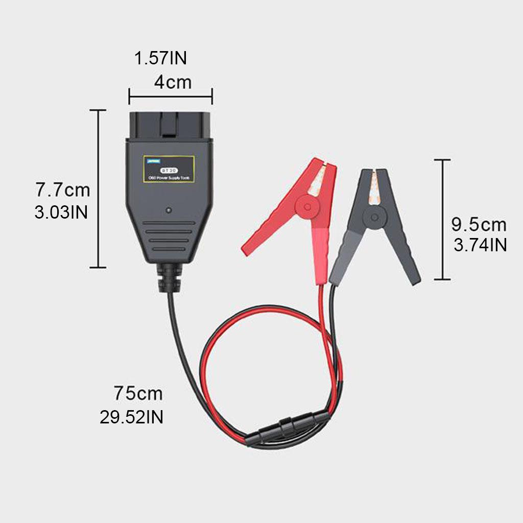 Автомобильный OBD Инструмент для замены аккумулятора с постоянным питанием, линия подключения зажима аккумулятора с живым проводом, аварийная линия питания автомобиля BT-30