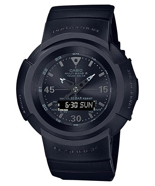 Casio Мужские часы G-SHOCK Аналоговые ударопрочные кварцевые часы AWG-M520BB-1A, корпус и ремешок из смолы, водонепроницаемость 200 м