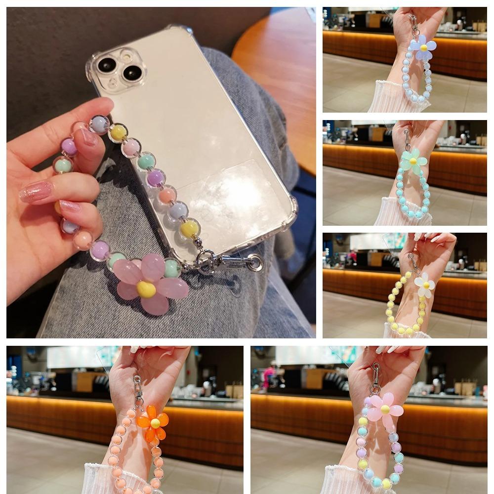 Pendant Mobile Phone Bead Chain Wrist Strap Mobile Phone Lanyard Bead Phone Charm Strap  Key Chain