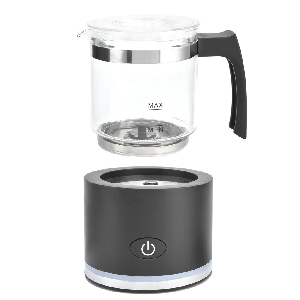 Подогреваемый стеклянный вспениватель молока, съемный автоматический электрический вспениватель горячего и холодного молока для кофе латте