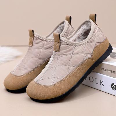 Хлопковая обувь женская универсальная новая зимняя бархатная утолщенная обувь для снега повседневная теплая нескользящая хлопковая обувь для мамы