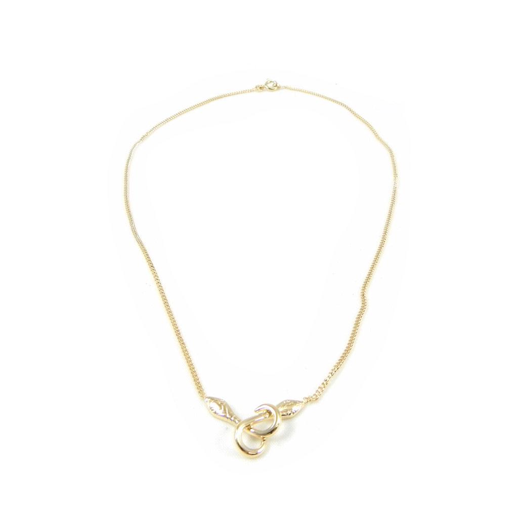 Altesse [F0185] - 'Temptation' Gold Plated Necklace (snakes)