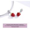 Подвеска Ziyun Sweetheart Клубника из серебра S925 - Милые бусины ручной работы для DIY-украшений SCC1537