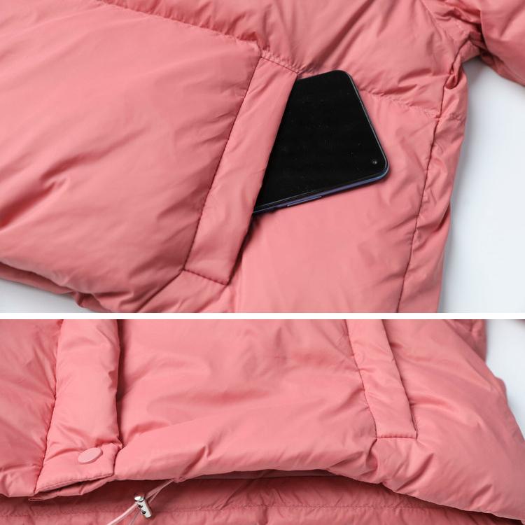 Зимнее женское пальто, однотонное, простое, утолщенное, с коротким воротником-стойкой, куртка из утиного пуха