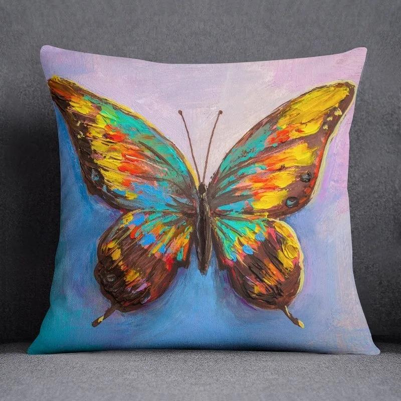 Colorful Oil Painting Pattern Pillowcase Car Ornaments Office Living Room Home Pillowcase