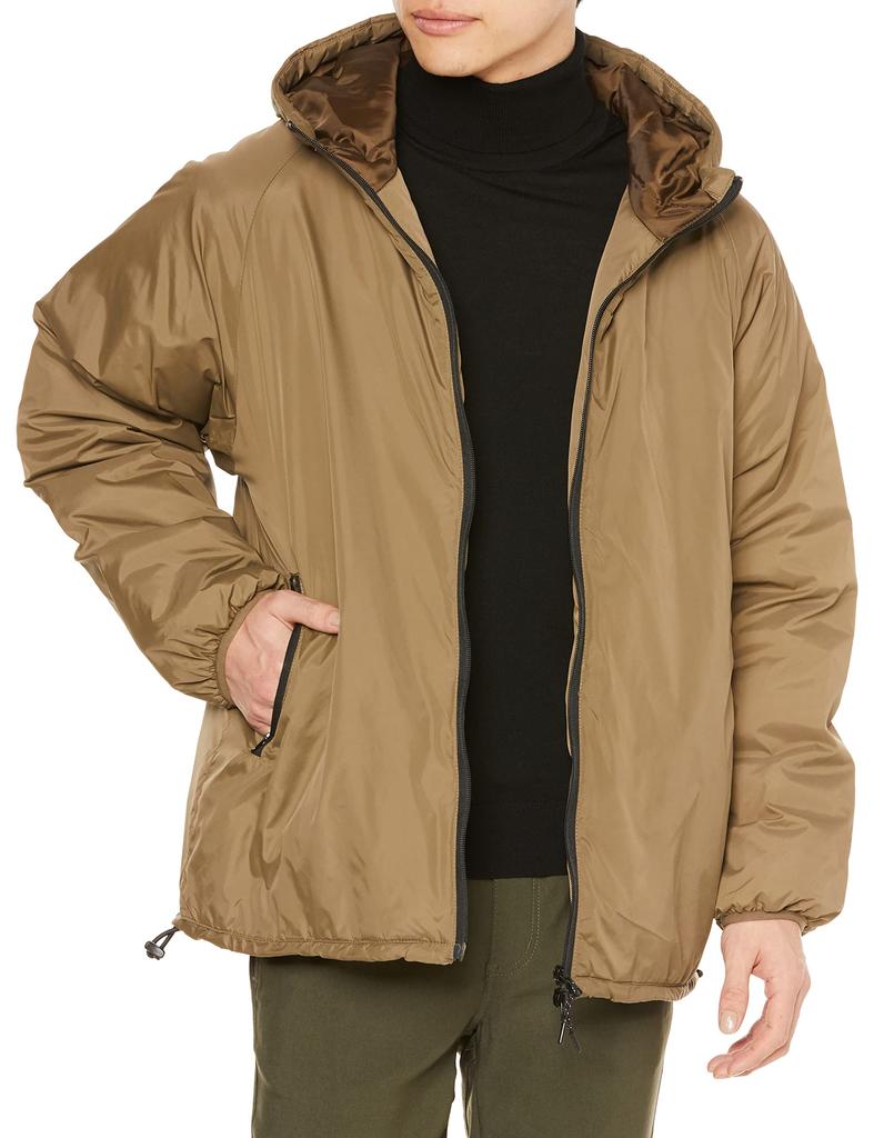 LANVIN en Bleu Коричневый блузон с капюшоном для мужчин