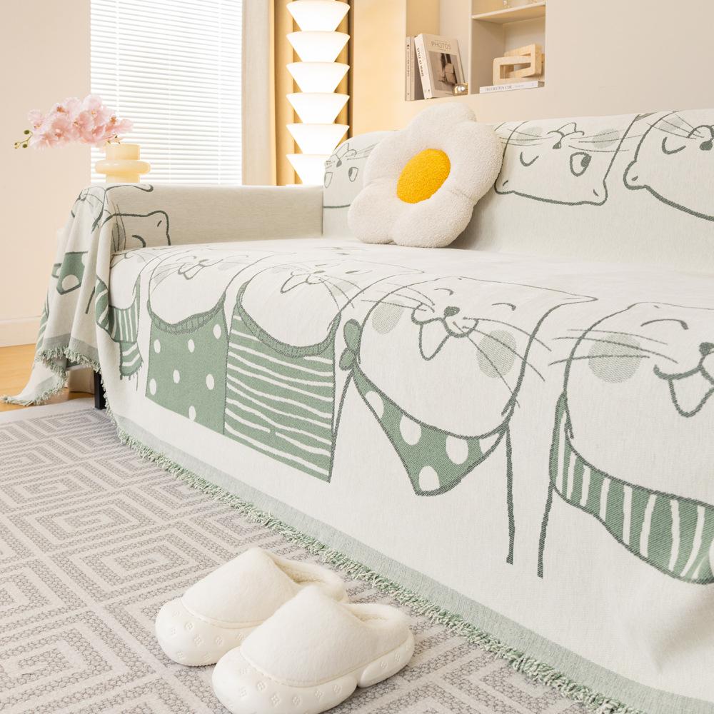 Чехол для дивана из синели, полотенце, подушки на сиденье дивана, универсальный чехол для дивана Four Seasons, двусторонний полный чехол, нескользящая ткань для подушки сиденья