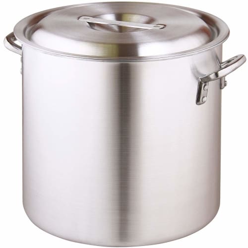 KIPROSTAR Premium 33cm Aluminum Stockpot with Lid, 27L Capacity (For Gas Stoves Only)