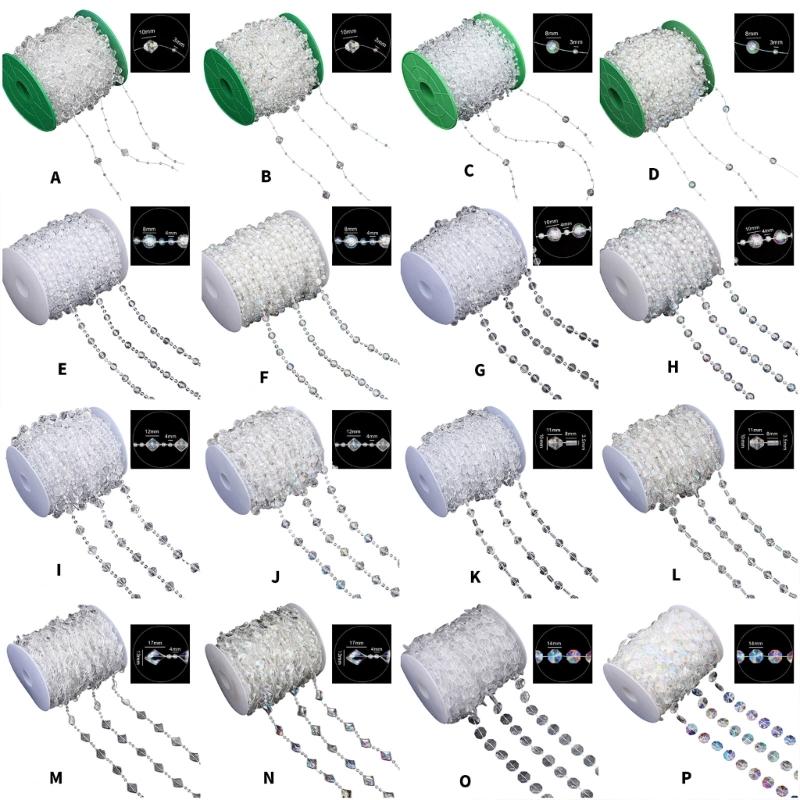 Прозрачная пластиковая цепочка из бусин, нить для рукоделия, аксессуары для изготовления ювелирных изделий ручной работы, для искусства, рукоделия, ожерелья, браслета, изготовления ювелирных изделий