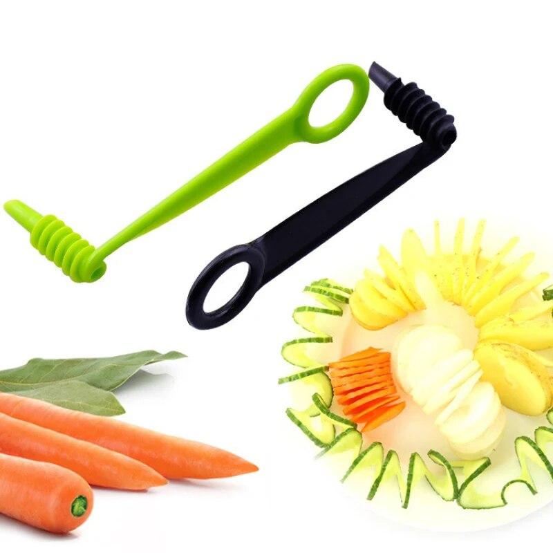 1pcs Spiral Slicer Blade Hand Slicer Cutter Cucumber Carrot Potato Vegetables Knife Kitchen Accessories Tools