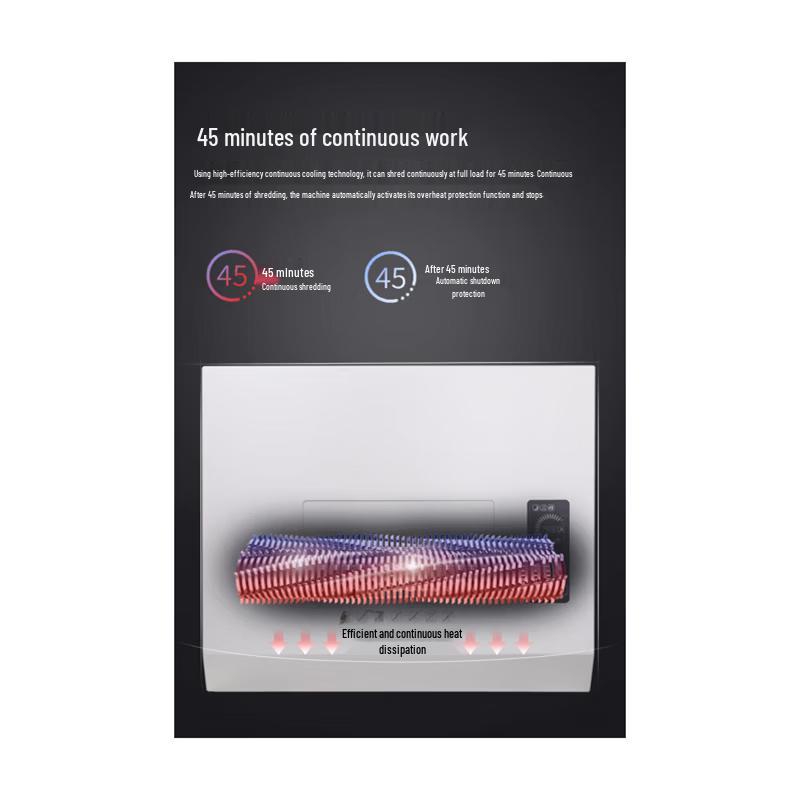 Deli GA767 P-4 Micro-Cut Commercial Paper Shredder CN plug (adapter included)