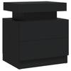 Table de chevet - Maison Exclusive - Noir - Bois d'ingénierie - 45x35x52 cm