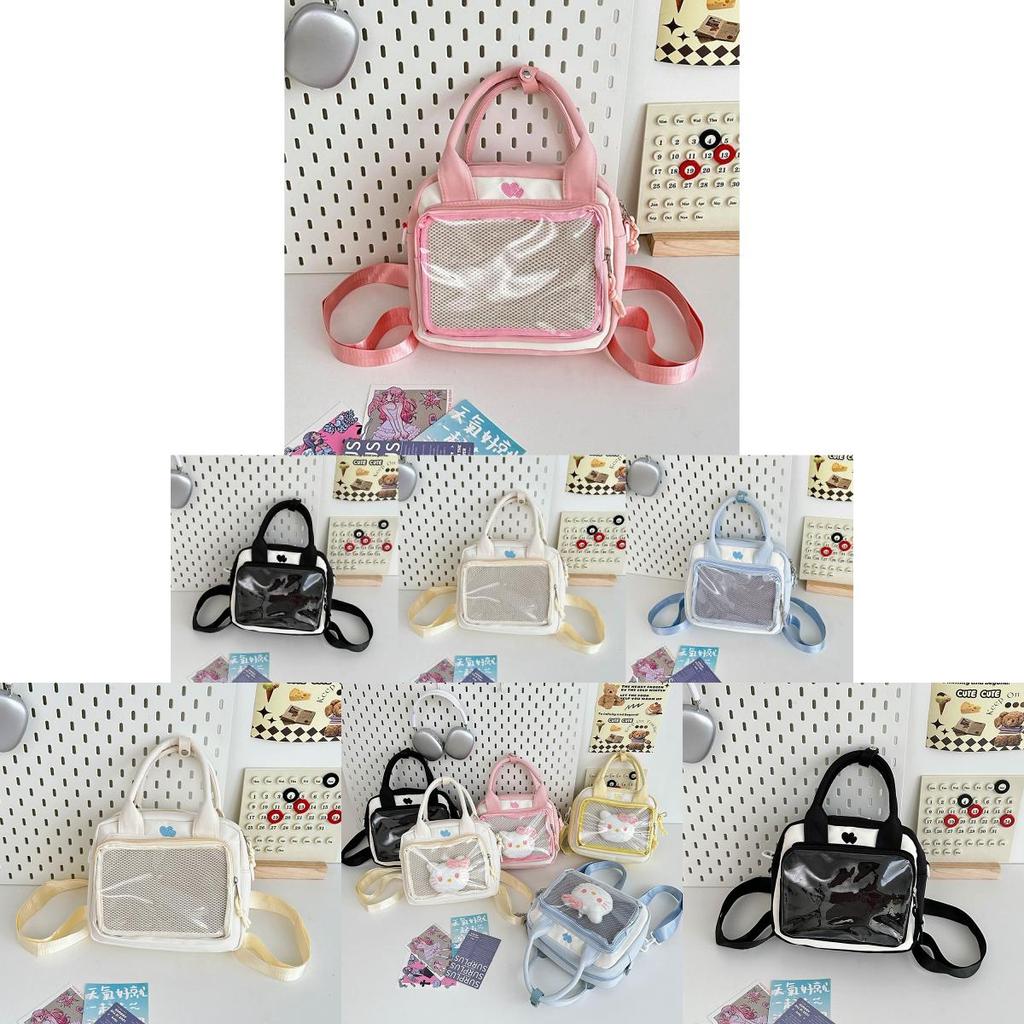 Модная нейлоновая сумка через плечо в стиле "милая девушка" с разноцветным дизайном макарон для повседневного использования