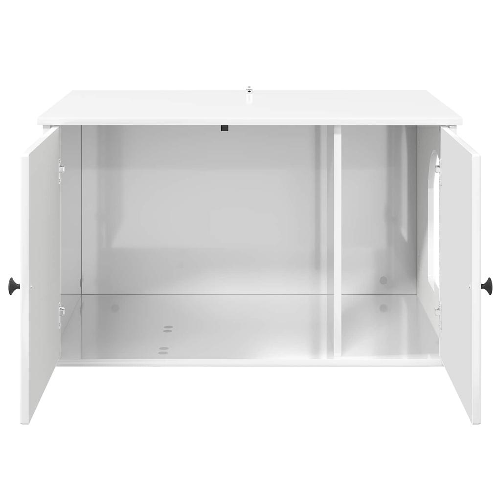 Cat House Glossy White 85 x 55 x 50 cm Engineered Wood