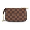 Сумка-тоут Pochette Accessories Classic Checkered Portable Cowhide Leather Underarm Leather Shoulder Tote Mini Women's Brown