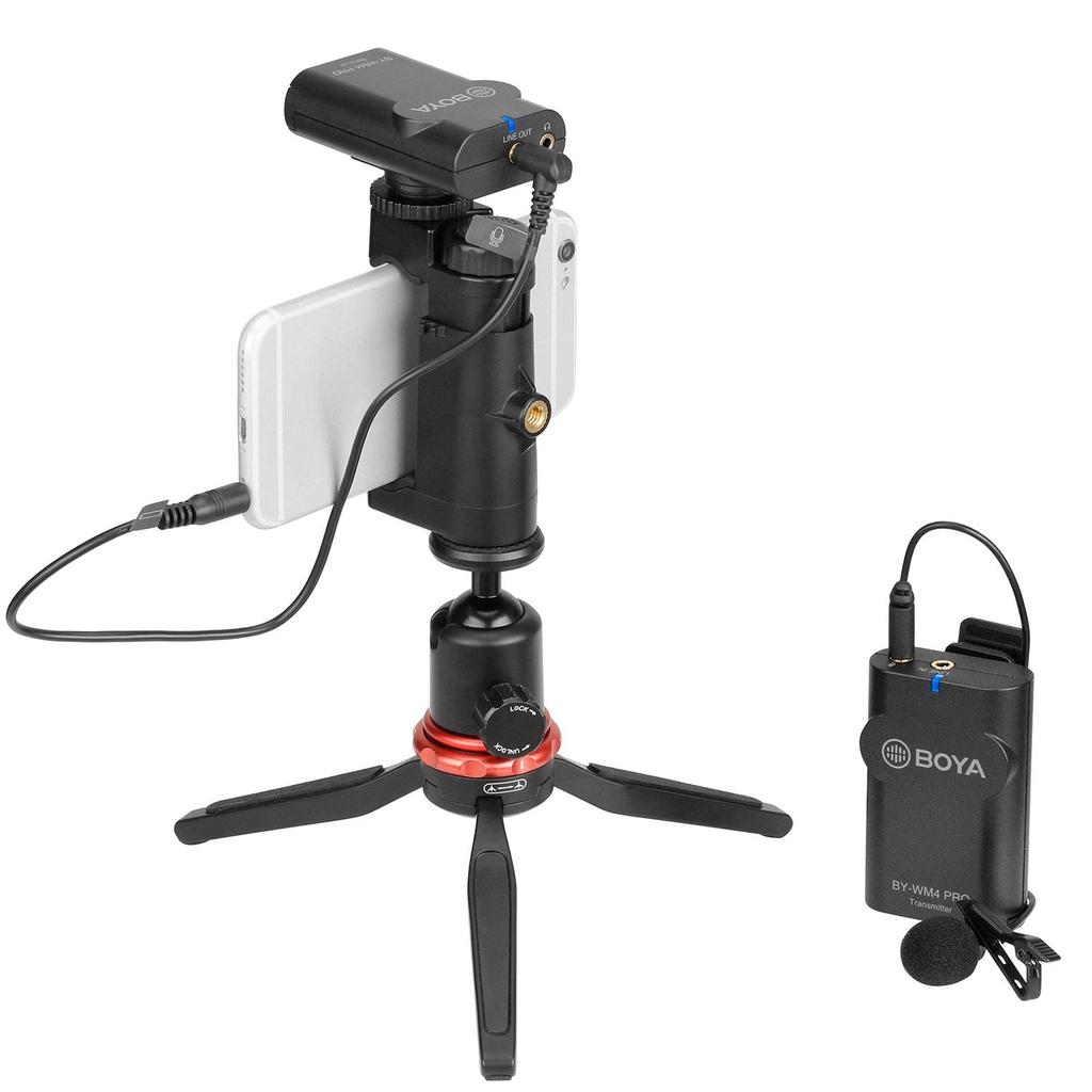 [Сертификация знака технического соответствия] BOYA BY-WM4 PRO K4-2.4GHz Беспроводная штыревая микрофонная система СтереоМонофоническая камера с переключением режима