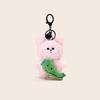 Bear Cartoon Crocodile Pendants Funny Friends Bag Charm Yellow Plush Animal Key Ring  Couple