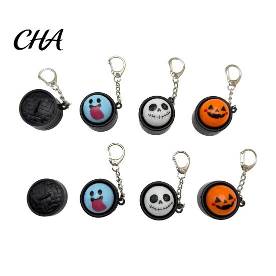 Decompression Clickers Halloween Fidget Clicker with Keychain, Stress Relief Finger Toy, Hanging Sensory Push Button Party Favors for Kids Adults Toys