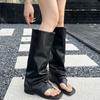 Fashion Spring Autumn Clip Toe Sandals Summer Fashion Trend Flats Trouser Legs Boots Casual Dress Street Style Shoes