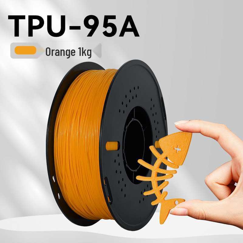 1KG TPU 3D Printing Filament, 1.75mm, Soft & Elastic for FDM Printers