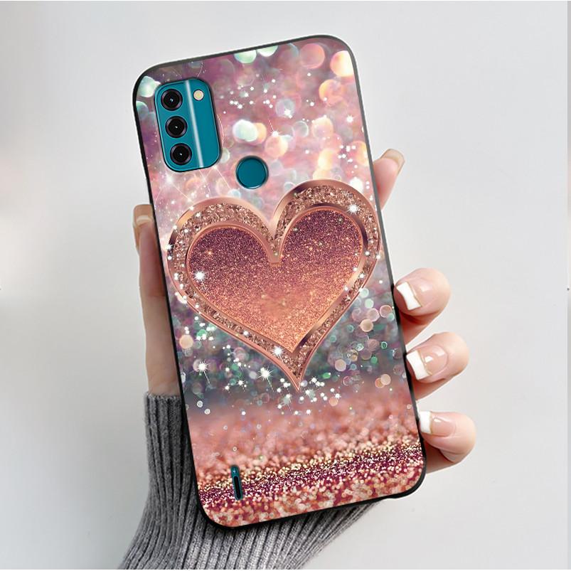For Nokia C31 / Nokia C21 Plus Case Fashion Luxury Flowers Butterfly Black Protective Soft Silicone Cover For NokiaC31 Casing