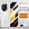Electroplated Hinge Transparent Phone Case for Honor Magic V3 Metal Lens Holder with Tempered Film Shockproof Holder Business Cover