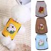 Pet Vest Exquisite Hemming Print Soft Cartoon Animal Round Neck Breathable Mesh Dress Up Cute Summer Cat Dog Blouse