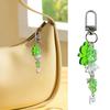 Handcrafted Beaded Clover Keychain Lucky Bag Charm Clover Phone Lanyard for Personalized Style and Good Fortune