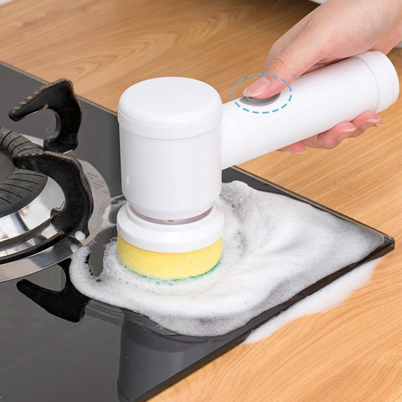 Multi-functional Electric Cleaning Brush for Kitchen and Bathroom - Wireless Handheld Power Scrubber for Dishes, Pots, and Pans AVE