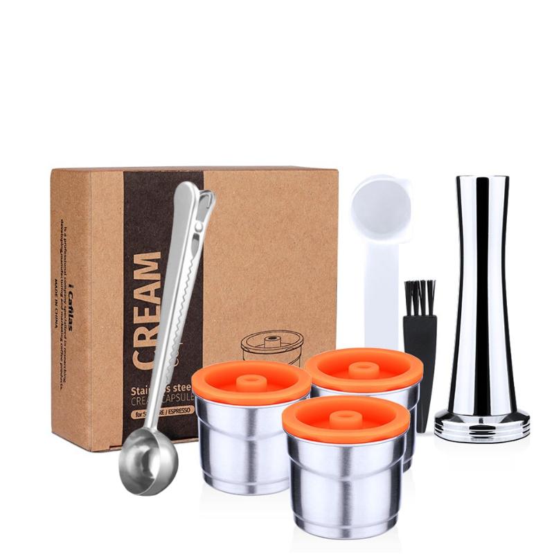 i Cafilas [YI01] Reusable Coffee Capsule Refillable Pods Cafe Cup Dripper Stainless Steel Crema Maker for Illy Machine Illy X7.1,Y3.2,Y5