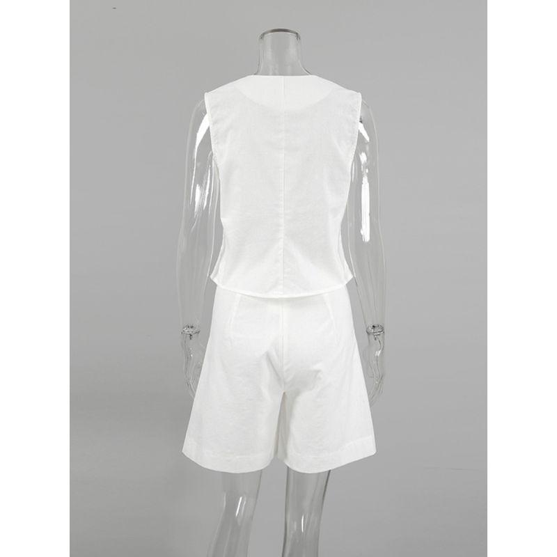 Casual Sleeveless Vest and Shorts Two-Piece Set Casual Vest Suit