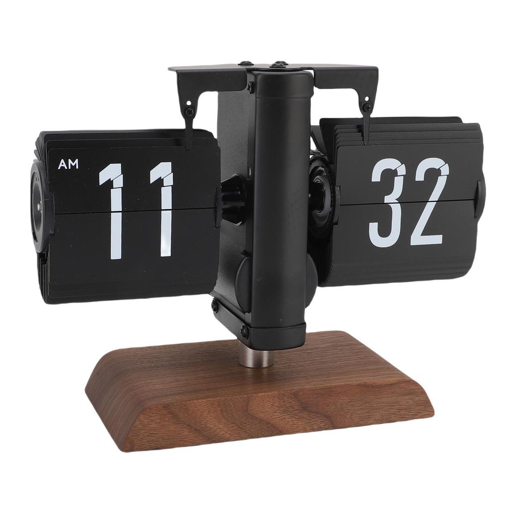Автоматические перекидные настольные часы 12-часовой формат отображения Ретро стиль Цифровые перекидные настольные часы с большими цифрами Декор для
