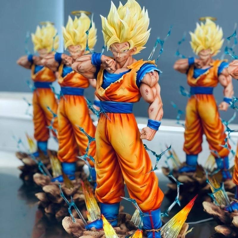 34 см Jj Infinite Super Son Goku Аниме Фигурка Dragon Ball Модель Декоративная Pang Гаражный Комплект ПВХ Статуя Детские Куклы Игрушки Подарки 2 Круглые Сенсорные