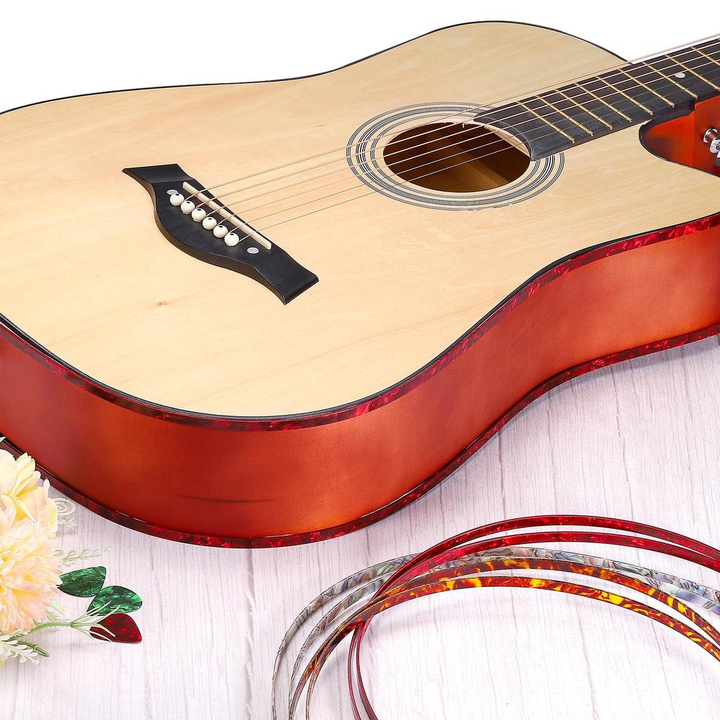 Uxcell Окантовка из пластика для гитары, отделка края, для акустической классической гитары, детали, аксессуары, бежевый, 1 шт., 1650x6,5x1 мм