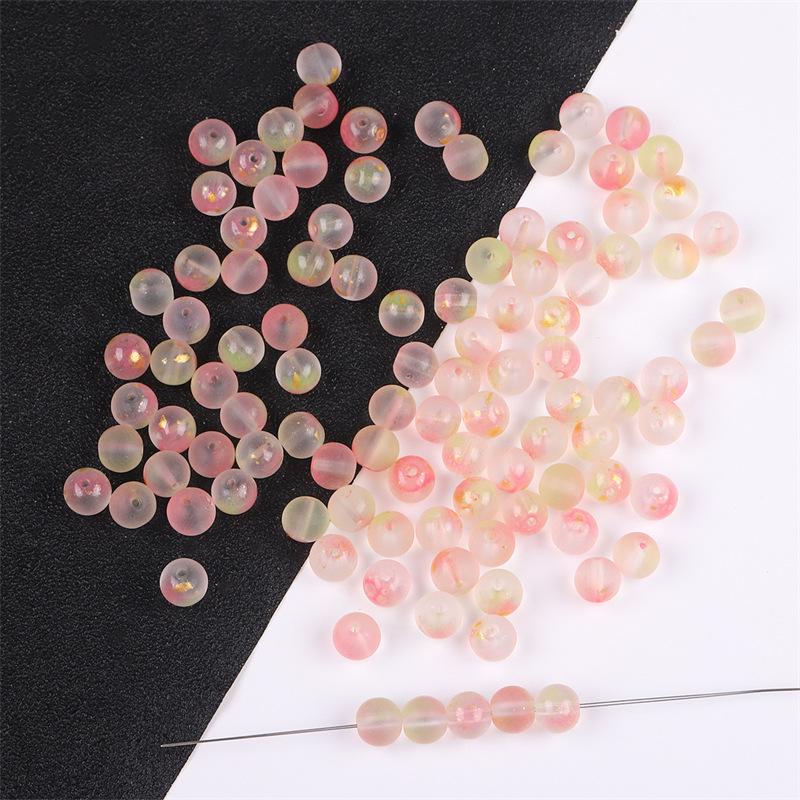 Аксессуары для украшений своими руками: 50 матовых стеклянных бусин с золотым порошком для ожерелий, браслетов, сережек