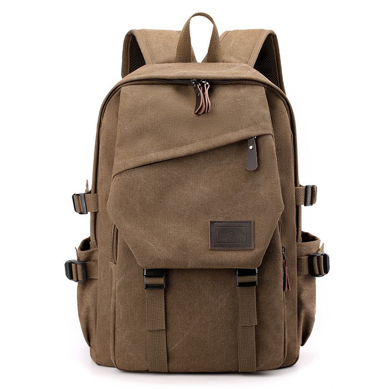 Retro Men's Canvas Backpack Student School Bag Trend Casual Large-capacity Travel Bag Backpack