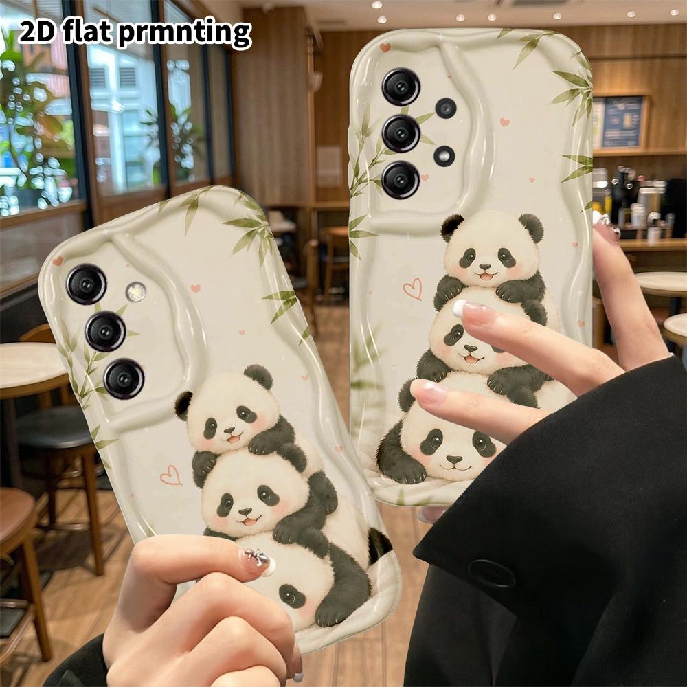 Phone Case: 2D Flat Samsung Galaxy A34 A35 S20 S22 S21 FE Plus Ultra Protective Case, Cute Panda, Christmas and Halloween Gift