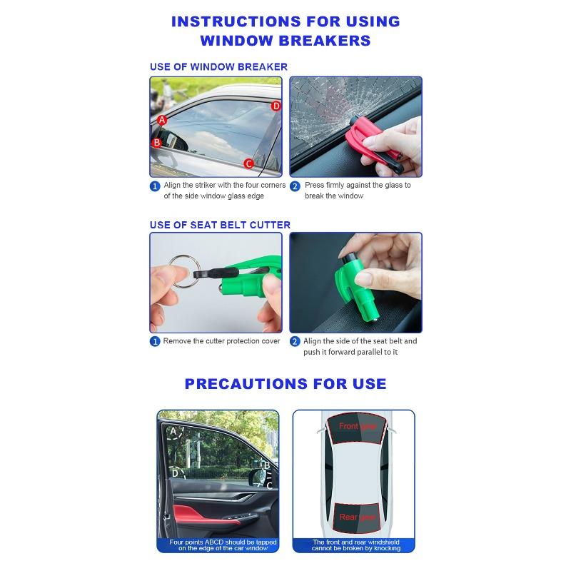 2-in-1 Car Tools Car Safety Hammer Window Breake Life Saving Seat Belt Cutter For Honda Civic Fit Jazz Accord Pilot Passport Stepwgn CRV BRV HRV
