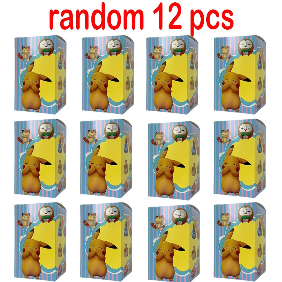 Игрушки 1-12 шт. Покемон Модель Фигурка Масштаб 1-12 шт. Серия Пикачу Спящий Положение Руки для Интерьера Подарок для Друзей
