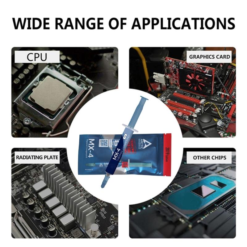 Термопаста MX4 Эффективная теплопроводящая паста 4 г Для универсального использования в ПК и ноутбуках MX-4