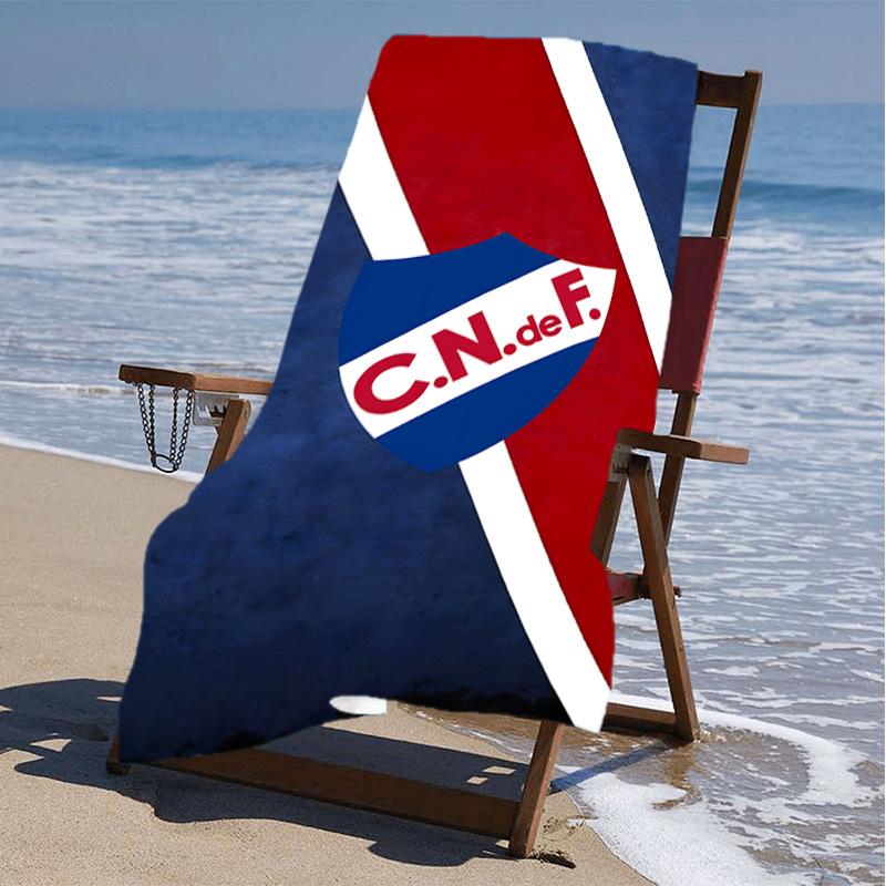 1pc Club Nacional de Football Beach Towel, Beach and Seaside Swimming Pool Equipment, Fashion Pattern, Rectangular, Travel Essentials
