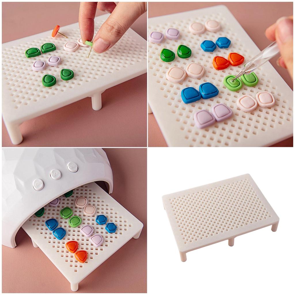 Инструмент для позиционирования отверстий для серег из полимерной глины, лампа-сушка, ручное приспособление для крафтинга для выравнивания и надежной поддержки