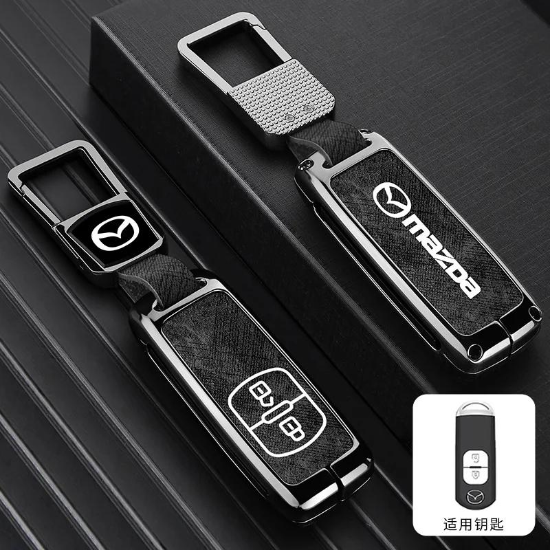 2025 Горячий Винтажный Стирка Водой Джинсовый Чехол для Брелока Автомобиля Для Mazda 2 3 5 6 Axela Atenza Demio CX-3 CX5 CX-7 CX-9 MX-5 2015-2019 Acc