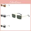 Classic Metal Square Sunglasses Women Men Uv400 Retro Style Geometric For Travel And Daily Wear